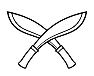 Brigade of Gurkhas Crossed Kukris Emblem